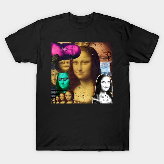 MONALISA MONA LISA GIOCONDA LEONARDO DAVINCI COLLAGE POP ART PUNK T-Shirt by EBAN